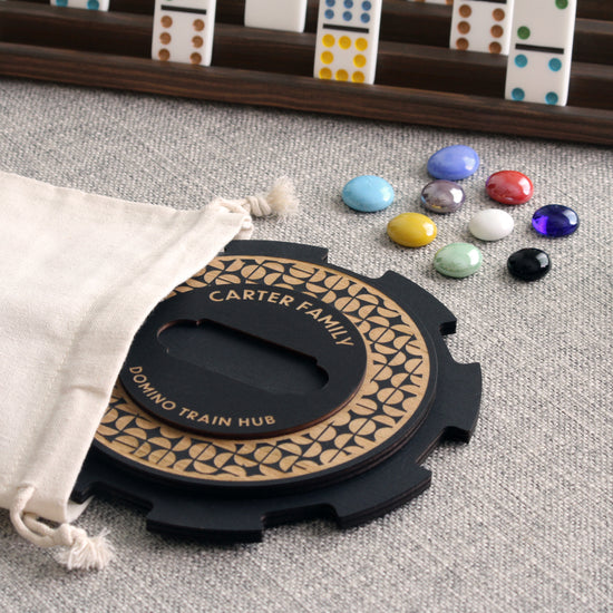 Personalized Mexican Train Hub & Rack Set – Curved Angles Studio