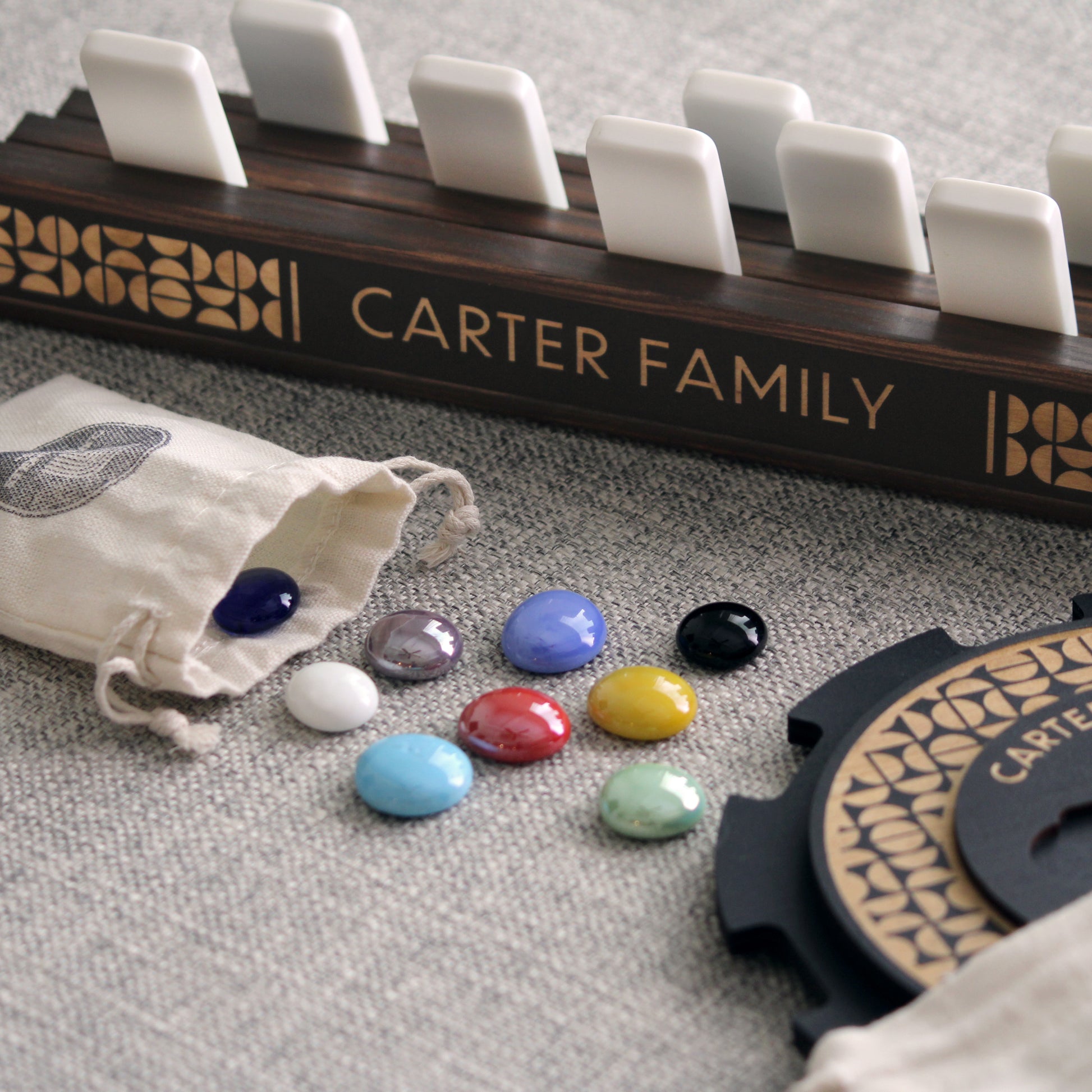 Personalized Mexican Train Domino Hub ONLY - Curved Angles Studio
