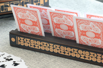Handmade Wooden Playing Card Holders – Set of 2 - Curved Angles Studio