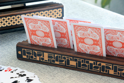 Handmade Wooden Playing Card Holders – Set of 2 - Curved Angles Studio
