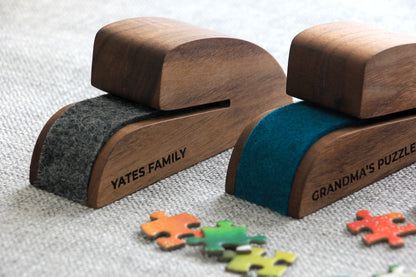 Personalized Wooden Puzzle Box Lid Stand – Premium Walnut Design