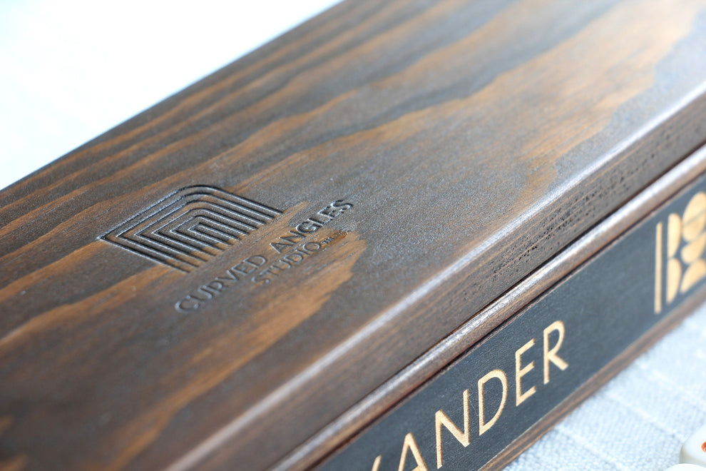 Personalized Wooden Domino Racks Mid-Century Modern – Curved Angles Studio